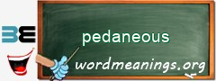 WordMeaning blackboard for pedaneous